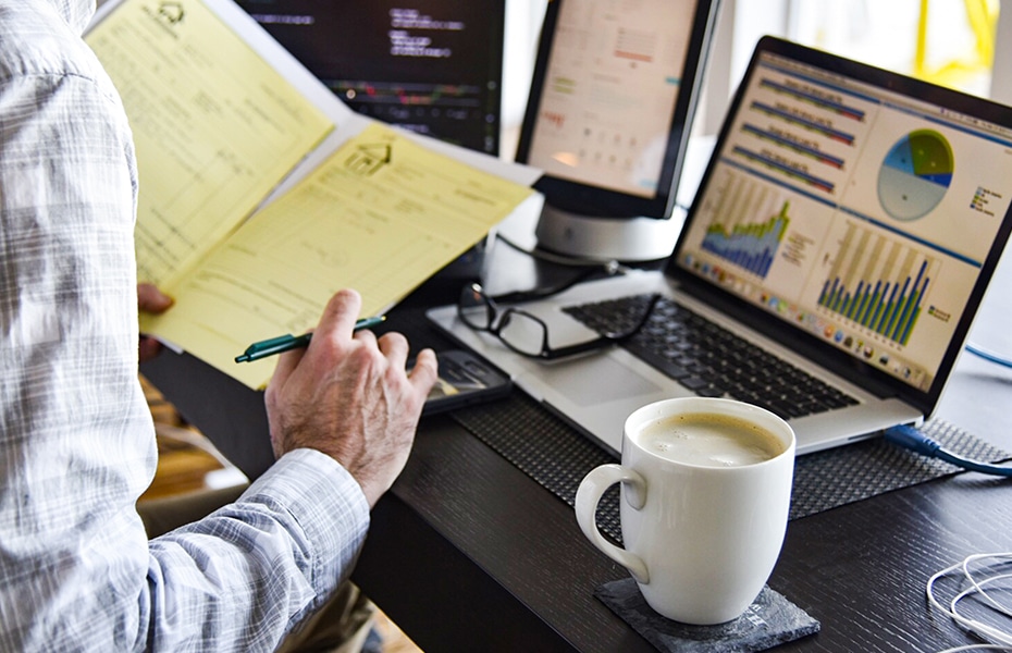 Online portal of call metrics chart for phone answering and virtual receptionists